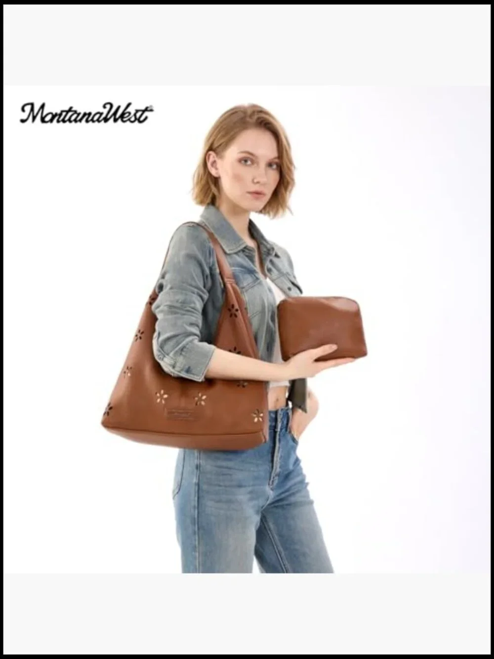 Slouchy Hobo Shoulder Bag Tote with Detachable Pouch Lightweight Faux Leather